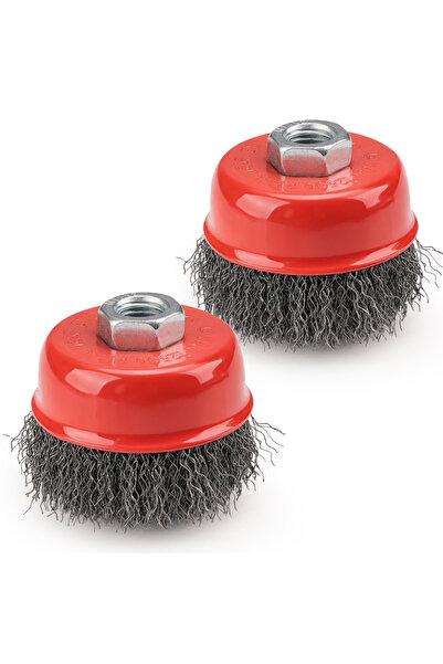 choice2 2pcs 3 Inch Crimped Wire Cup Brush for Angle Grinder with M14 Threade...