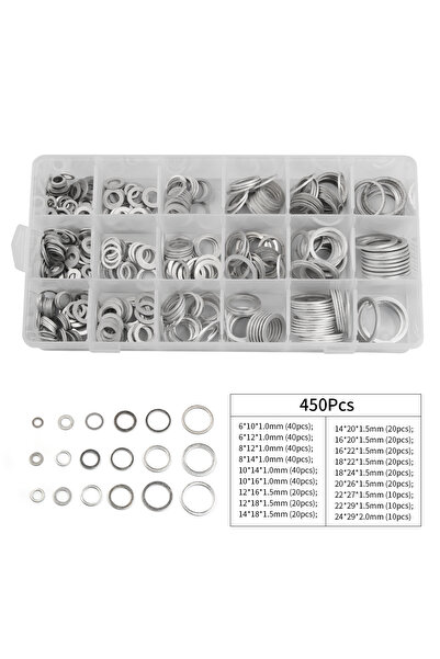 Choice1 450pcs M6-M24 Hot Sale 200/280/450Pcs Aluminum Flat Gaskets Washers A...