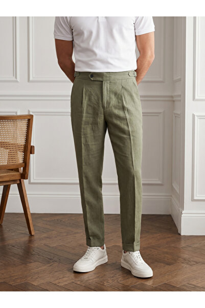 BASEL.CO Παντελόνι από λινό υψηλής ποιότητας σε στυλ Old Money - Απλό και κομψό