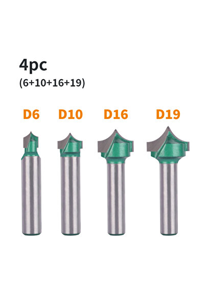 Choice4 4pcs 8MM Shank Green Carving Bit Woodworking Milling Cutters for Wood...