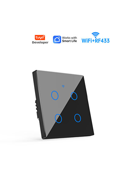 Choice7 مفتاح ذكي واي فاي RF433 4 من تويا، لوحة تحكم لاسلكية ذكية للمنزل، تحك...