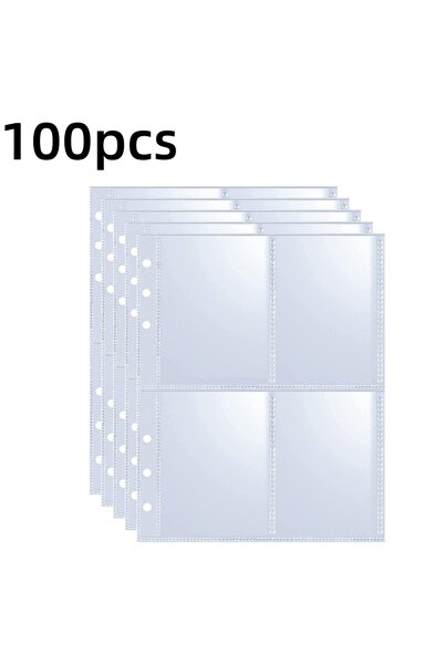 choice2 100 قطعة حافظة بطاقات صور A5، 25/50/100 قطعة، 100/200 جيب بتصميم 4 جي...