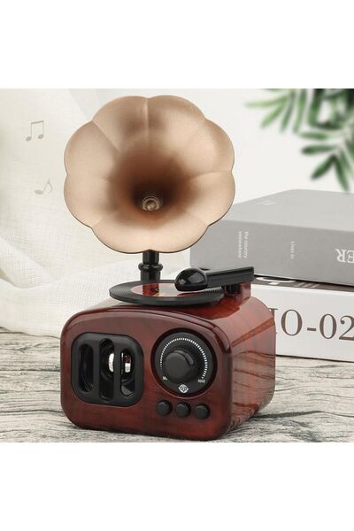 Empressco Klasik Radyo Görünümlü Gramofon Müzik Kutusu Retro Tarzı Ev Dekoras...