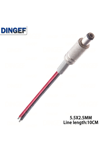 Choice7 10CM 5.5X2.5 Male 1PCS DC099 5.5*2.1 5.5 *2.5 DC Power Socket Threade...