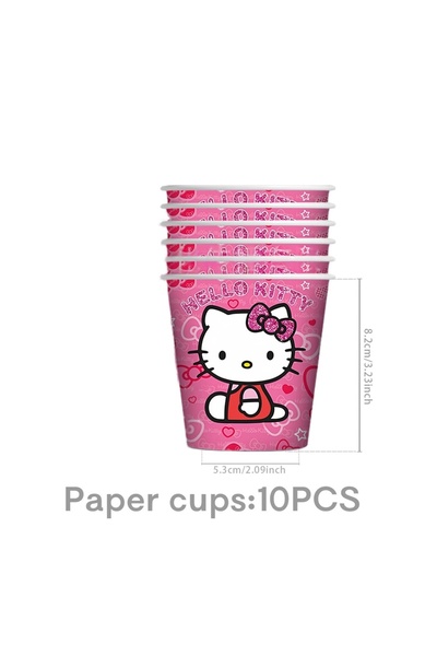 Choice9 MINISO 10pcs paper cup Hello Kitty Party Cup Birthday Decoration Tabl...