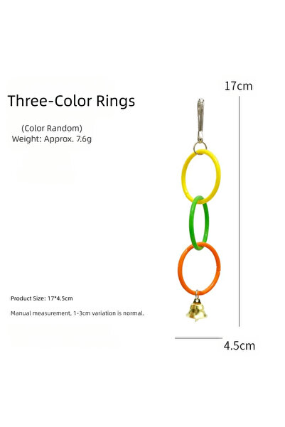 Choice1 3 Color Ring Plastic Bird Swing Toys Colorful With Bell Bird Hanging ...
