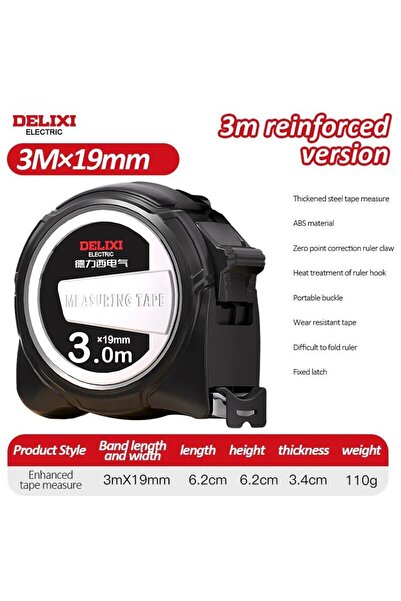 Choice DHGDJC03 DELIXI ELECTRIC Tape Measure,3M*19MM ABS Thickened Hard Anti ...