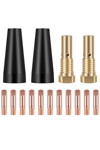Choice 0.9mm specification 15Pcs MIG Welding Kit Flux Core Gasless Nozzle 0.8...