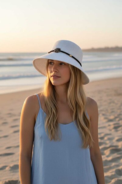 Aware Time Ψάθινο καπέλο μισού φεγγαριού