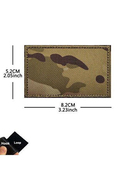 Choice8 01-Square CP Camouflage، رقعات سادة سوداء وبيضاء مع خطاف وحلقة، شارة ...