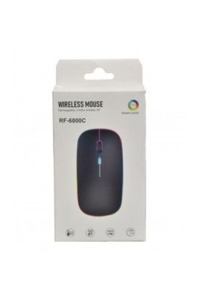 Bibilel Оптична RGB мишка - Двурежимен безжичен 2,4GHz и Bluetooth 5.0 / RF-6...