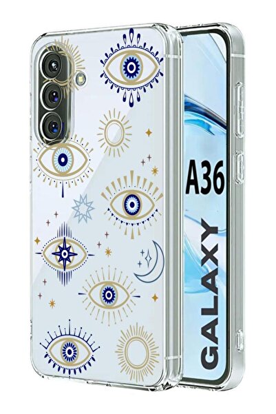 3GEN CASE Samsung Galaxy A36 Uyumlu Desenli Şeffaf Silikon Kılıf