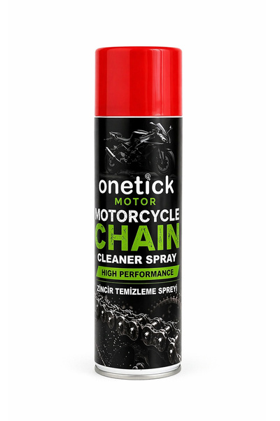 Onetick Motosiklet Zincir Temizleme Spreyi 500 ml – Güçlü Yağ ve Kir Çözücü