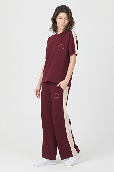 zitex Σετ φόρμας με φαρδιά μπατζάκια, με λεπτομέρειες από κέντημα και πέτρες,...