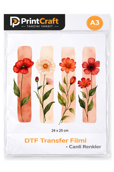 Palo Santo 24x25 cm Çit Üstünde Çiçekler Modeli Ütü ile Yapışan DTF Transfer ...