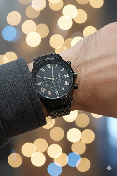 Newera Watch ساعة يد رجالية بسلسلة معدنية وتفاصيل أرقام رومانية