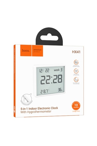 AUDIOX Hoco HX 41 – Ηλεκτρονικό Ρολόι και Μετεωρολογικός Σταθμός Εσωτερικού Χ...