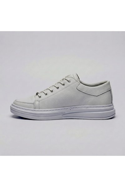 Bonjey Men's White Ultra Lightweight Stretchy Elastic Daily Guaranteed Casual Shoes