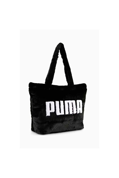 Puma Up Faux Fur Shopper Black Bag 09171201