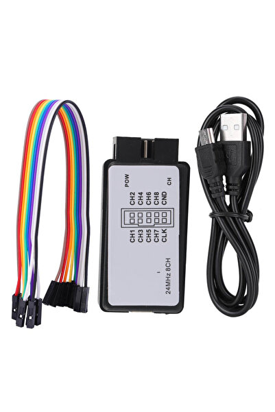 Choice جهاز تحليل منطقي USB رقمي بـ 8 قنوات إدخال وذاكرة 24 ميجاهرتز