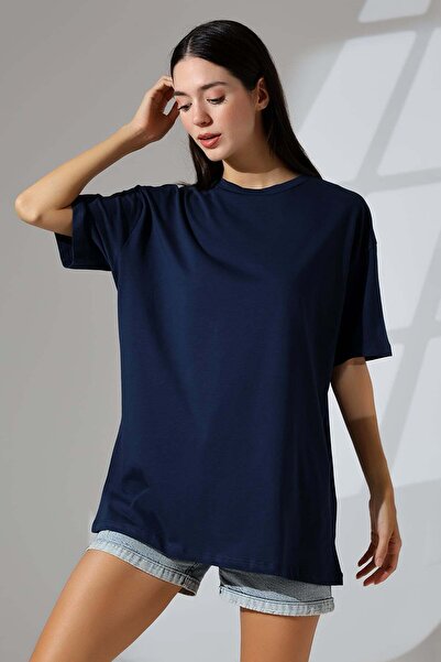 ModaPlaza Γυναικείο μπλουζάκι με κοντό μανίκι και λαιμόκοψη 21752