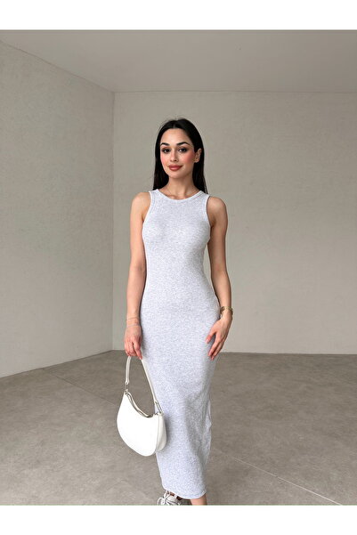 Mooi Butik SASSEN Midi haljina 3002 - Siva