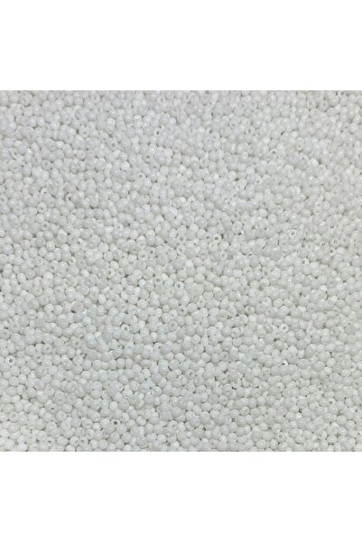 Bi hızlı 11/0 Cam Kum Boncuk Çekoslovakya Boncuğu 2 mm 40 gram Beyaz