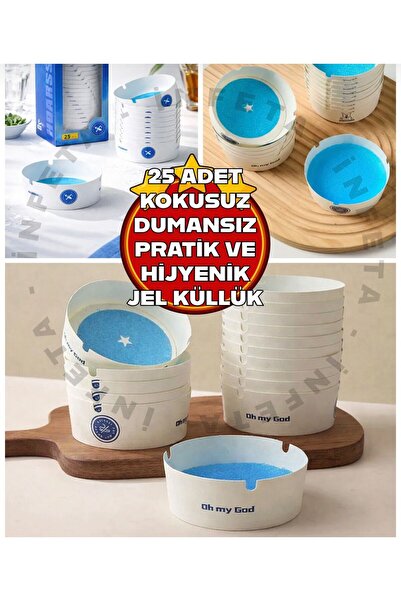 origa 25 τεμάχια τασάκια μιας χρήσης, χωρίς άρωμα, φορητά, πρακτικά τζελ τασά...