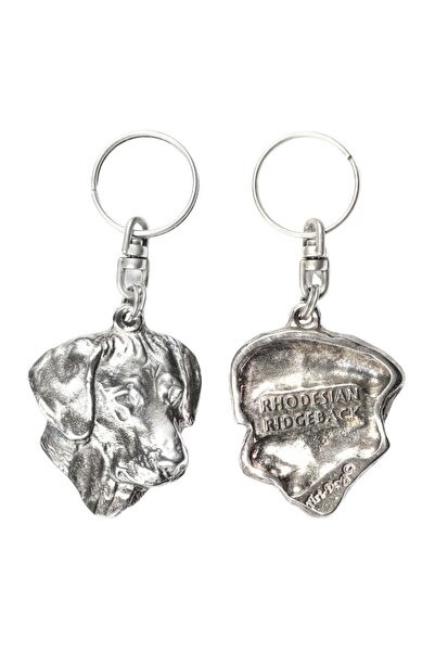 Art - Dog Rhodesian Ridgeback, - Silver-plated pendant with a dog in a decora...