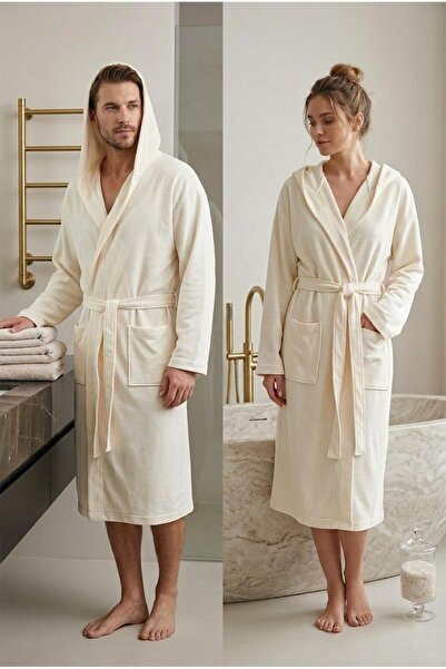 Loselya Μαλακό και άνετο πλεκτό μπουρνούζι Unisex με κουκούλα Lacost