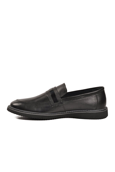 AYAKMOD Black Genuine Leather Men's Casual Shoes 2596 (Large Size) m