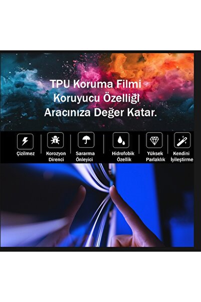 ael-tech Renault Megane Uyumlu Otomatik Vites Etrafı TPU Koruyucu 2022-2026