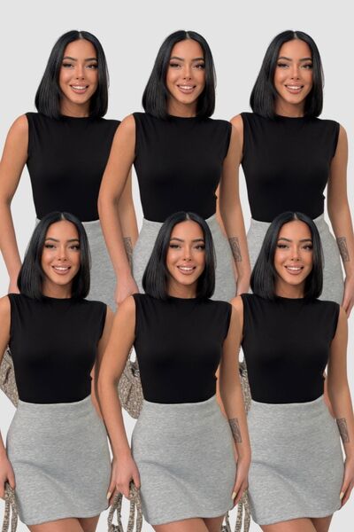 Lunamiratto Γυναικείο μαύρο κορμάκι 6 τεμαχίων χωρίς μανίκια για ποδηλασία, α...