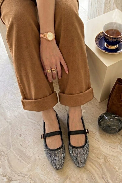 Nubbock Καθημερινές μπαλαρίνες με ασημί σχέδιο NK3174