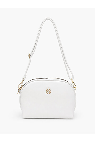 Sanmorris Γυναικεία τσάντα ώμου με λουράκι σταυρωτό 3 τμημάτων με διπλό μεταλ...