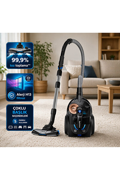 Philips PowerCyclone 8 750W Toz Torbasız Süpürge – Güçlü Emiş, Derinlemesine ...