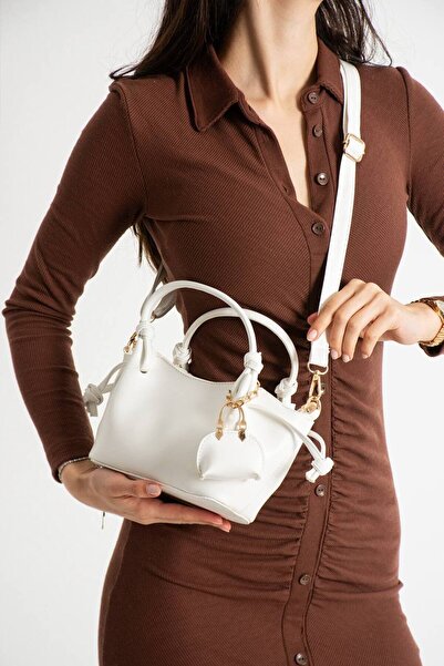 H&D COLLECTİON Women's Bag with Accessories Gold Detailed Bag