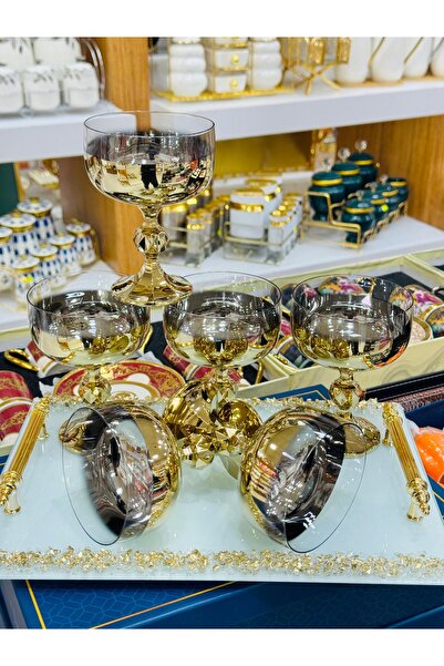 EVRA 6 Adet Titanyum Gold Sunumluk Dondurmalık Şekerlik