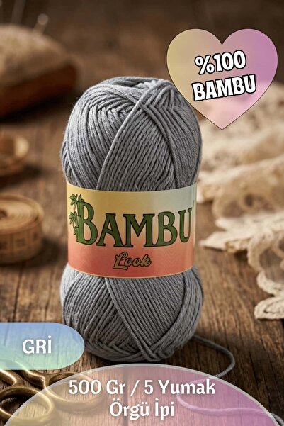Dantelux %100 Bambu Örgü İpi (5 Yumak / 500 Gram / 1600 Metre)