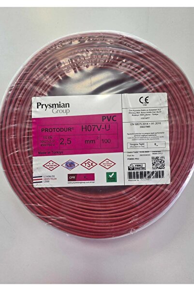 Prysmian 2,5 NYA 100 MT Kırmızı