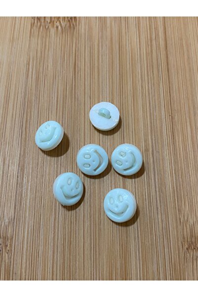 Lorin hobi Smiling Face Plastic Baby Button 12 mm 10 Pieces Green