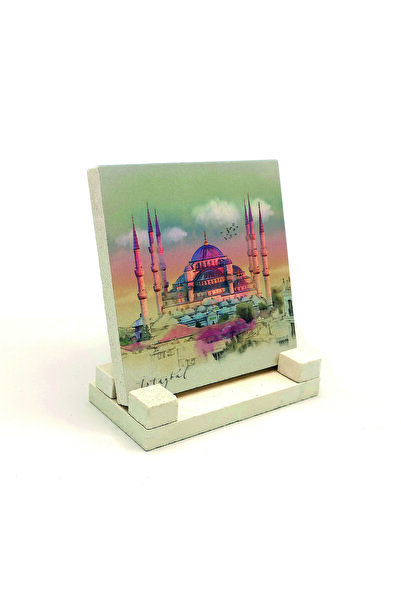 Sadrazam طاولة مكتبية مطبوعة بتصميم مسجد السلطان أحمد 10×10 ك.ر.ت.-12