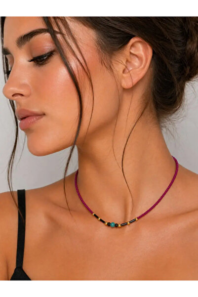 Kinzi Γυναικείο κολιέ σε ρομαντικό ροζ