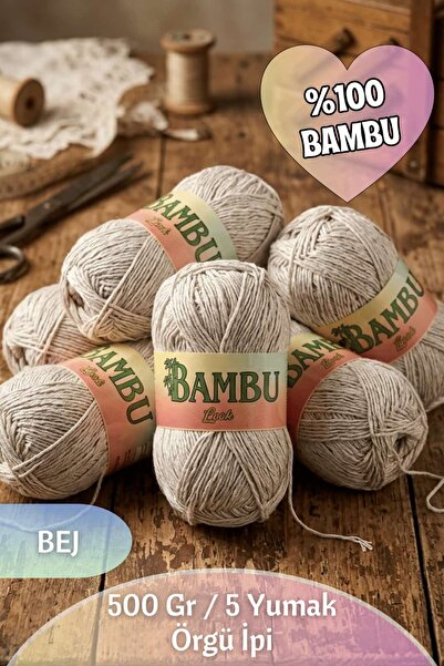 Dantelux %100 Bambu Örgü İpi (5 Yumak / 500 Gram / 1600 Metre)