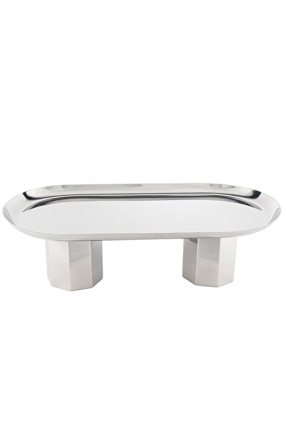 Mikasa Moor Silver Ayaklı Gondol Servislik Oval 51x26x16cm