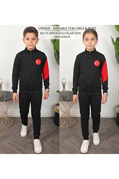 unes Türkiye 2026 Dünya Kupası Özel Seri Çocuk Eşofman Takımı Unisex Kırmızı ...