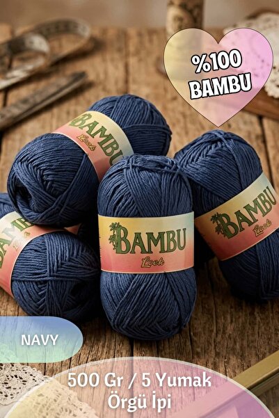 Dantelux %100 Bambu Örgü İpi (5 Yumak / 500 Gram / 1600 Metre)