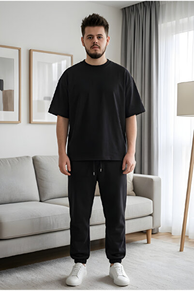 HOFFNUNG UNISEX Σετ Παντελονιού και Μπλουζάκι Oversize με 2 Κλωστές