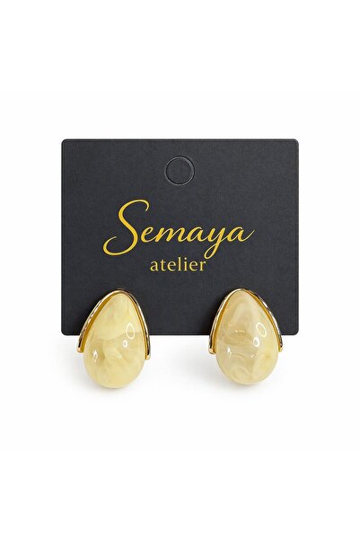 Semaya Atelier Mini Mineli Damla Küpe