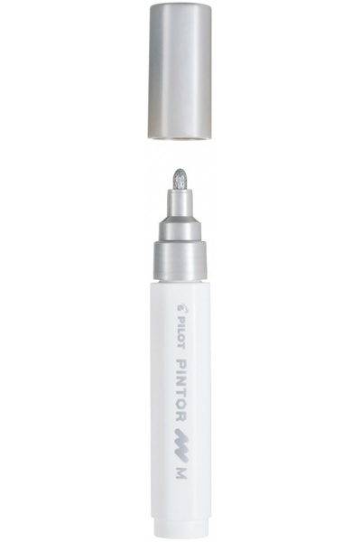 Pilot Marker de vopsea Pintor, vârf rotund M 1.4 mm, argintiu